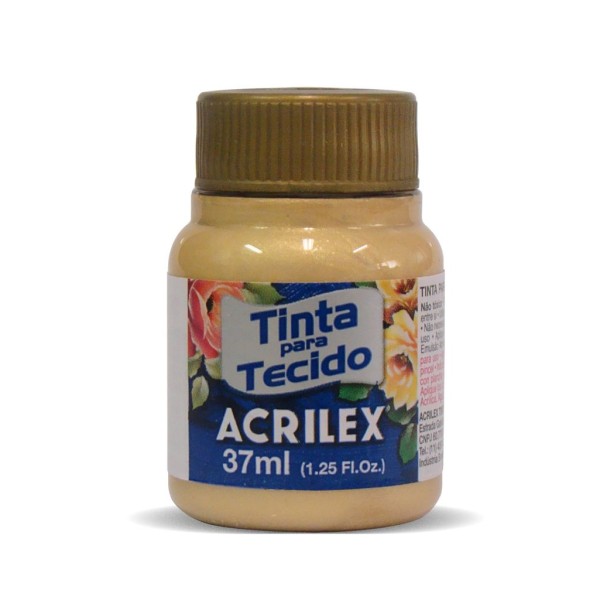 FRASCO TINTA TECIDO ACRILEX 37ML OURO 532