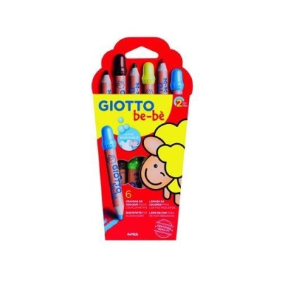 LAPIS DE CORES GIOTTO BEBE (6 CORES) + AFIA LAPIS