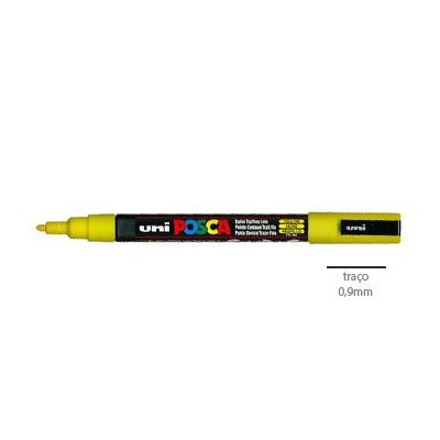 MARCADOR UNIBALL POSCA PC3M 0,9mm AMARELO