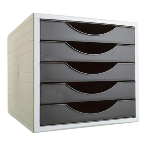 MODULO ARQUIVADOR SECRETARIA ARCHIVO 4005 340x270x255mm C/5 GAVETAS EM PRETO