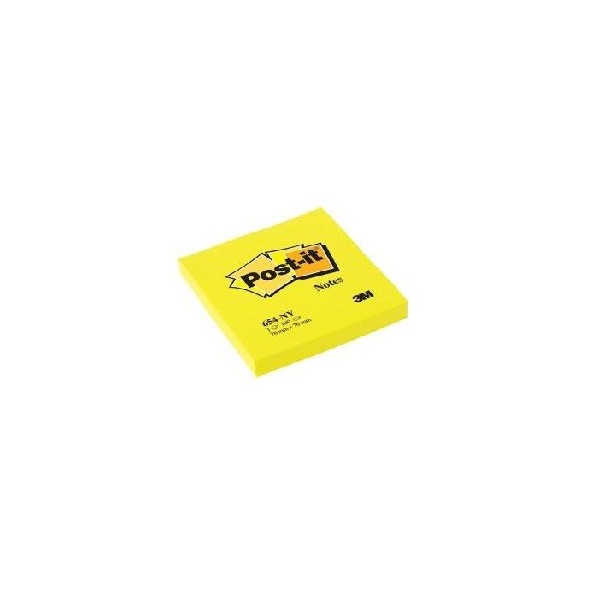 BLOCO Post-it® 76x76mm 100FLS 654N AMARELO NEON