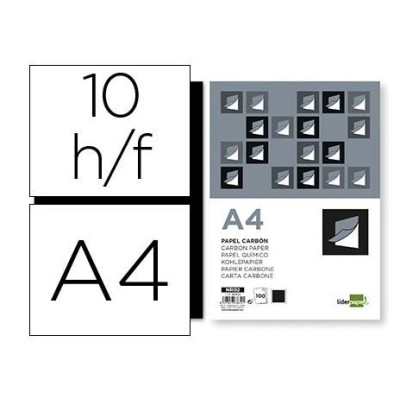 (PACK 10) FOLHAS PAPEL QUIMICO MANUAL LP A4 PRETO 