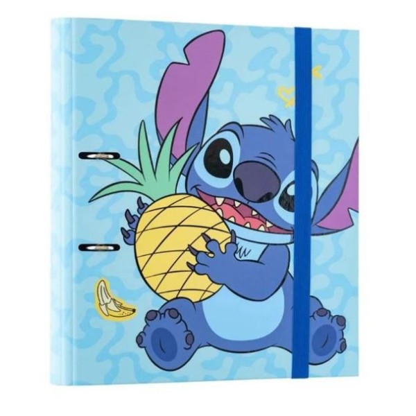 PASTA ARQUIVO DISNEY STITCH  L/E 40MM 2 ARGOLAS C/ ELASTICOS