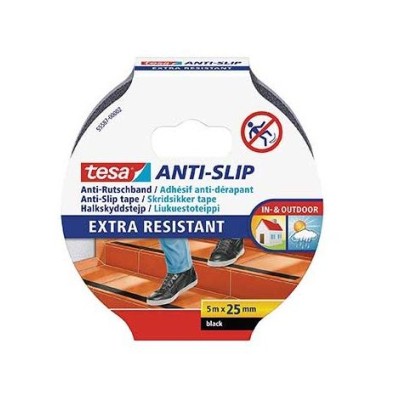 FITA ADESIVA TESA ANTI-DERRAPANTE 25MM x 5MT  PRETO