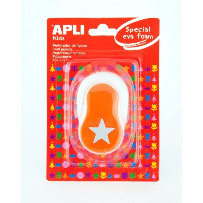 FURADOR PLASTICO APLI 25mm FIGURA ESTRELA