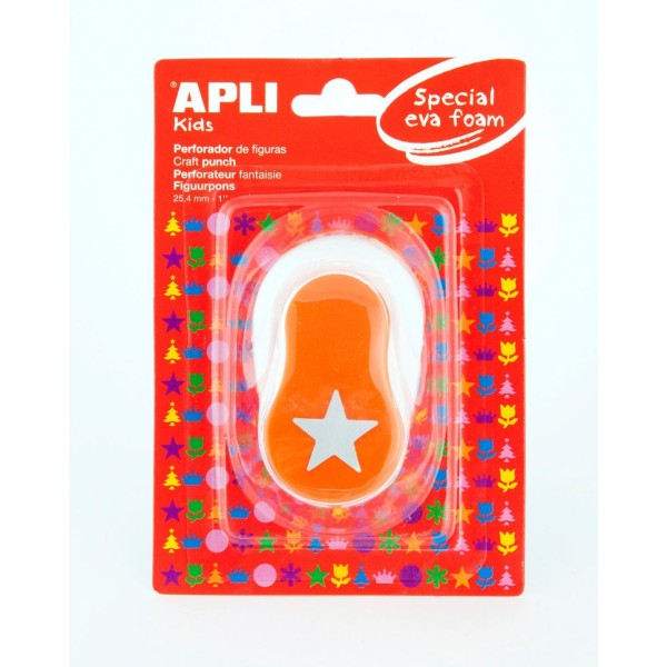 FURADOR PLASTICO APLI 25mm FIGURA ESTRELA