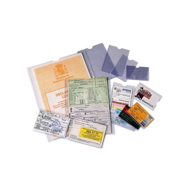 PORTA CARTOES ESSELTE PVC 140MIC TRANP. 67x98mm PACK_100