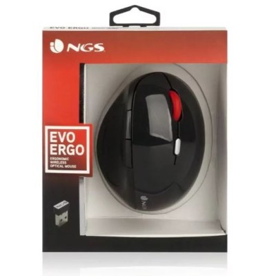RATO ERGONOMICO NGS EVO ERGO VERTICAL PRETO S/ FIO