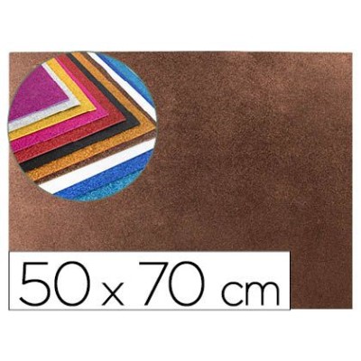PLACA GOMA EVA 50x70CM CASTANNHO PURPURINA