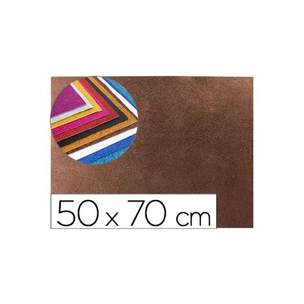 PLACA GOMA EVA 50x70CM CASTANNHO PURPURINA