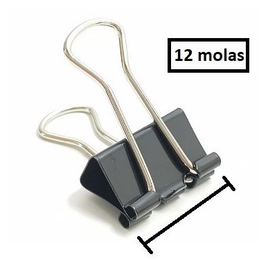 CAIXA C/ 12 x MOLAS PAPEIS PRETAS 32MM