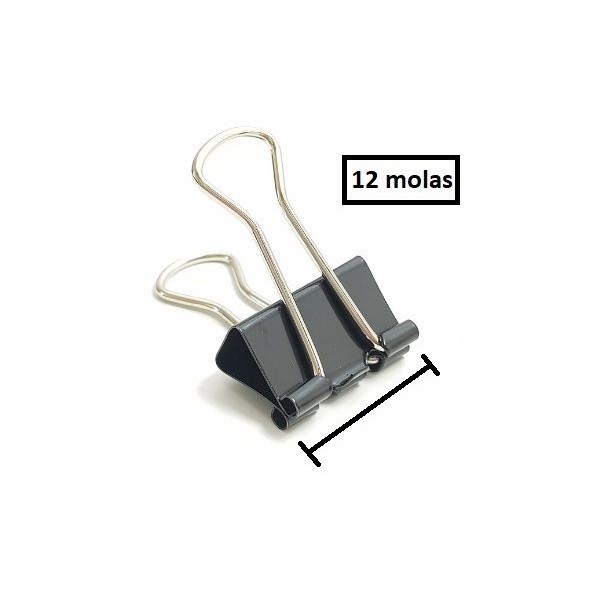 CAIXA C/ 12 x MOLAS PAPEIS PRETAS 32MM