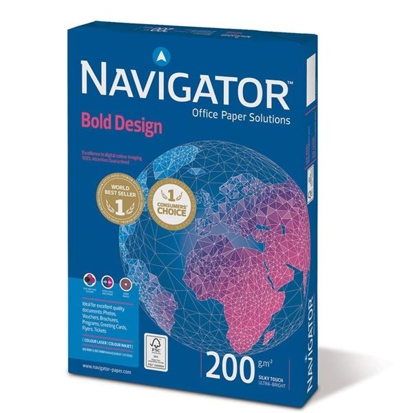 PAPEL FOTOCOPIA NAVIGATOR A4 200gr. 125FLS