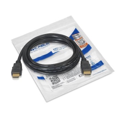 CABO HDMI DOURADO MACHO / MACHO NANOCABLE  2.0 4K 60Hz  1MT -  PRETO