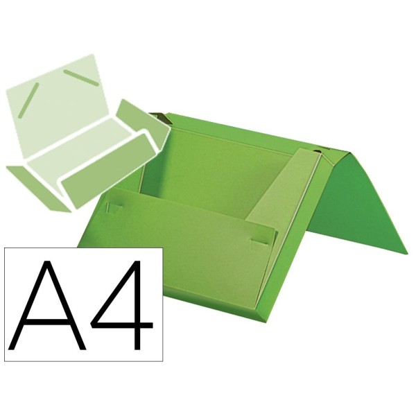 PASTA C/ ELASTICOS C/ ABAS LP POLIPROPILENO A4 L25MM VERDE MAÇA OPACO