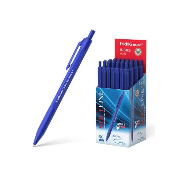 ESFEROGRAFICA RETRATIL ERICHKRAUSE R-305 SOFT 0.7mm AZUL