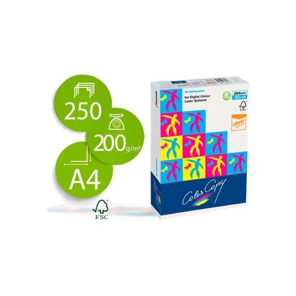 PAPEL COLOR COPY DIN A4 200gr. 250 FLS