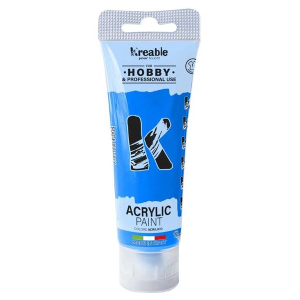 BISNAGA TINTA ACRILICA TOY COLOR 75ML AZUL CIANO