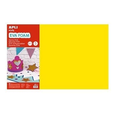 PLACA GOMA EVA APLI 40x60CM AMARELO