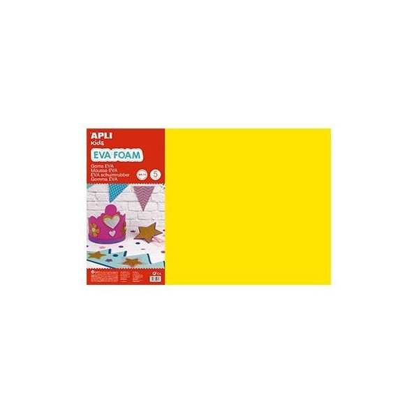 PLACA GOMA EVA APLI 40x60CM AMARELO