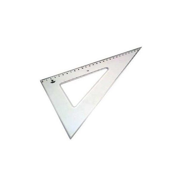 ESQUADRO PLASTICO TRANSPARENTE  60º 29cm