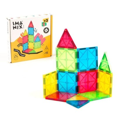 JOGO IMANIX C/ 12 PECAS FORMAS MAGNETICAS