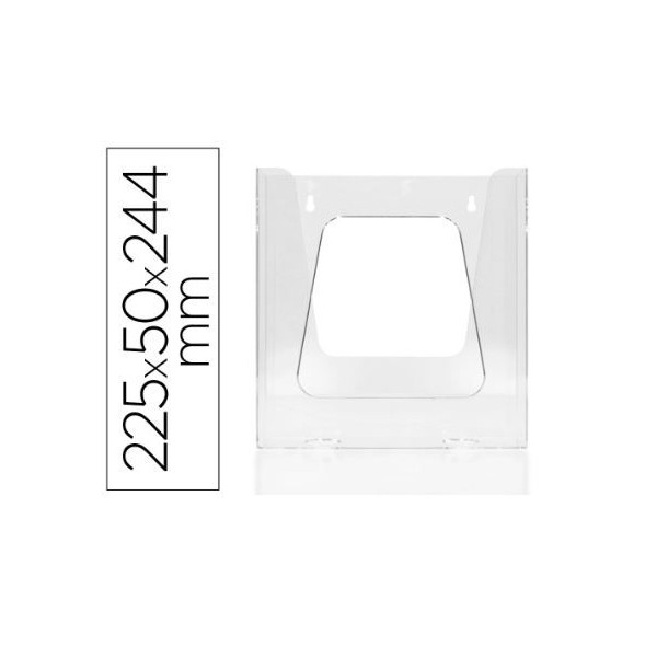 EXPOSITOR PAREDE ACRILICO A4 C/ 1 DIVISORIA 225x50x244mm