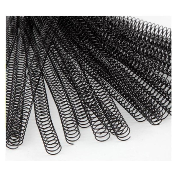 ARGOLAS ESPIRAL METALICAS PASSO 5:1 22MM PRETO
