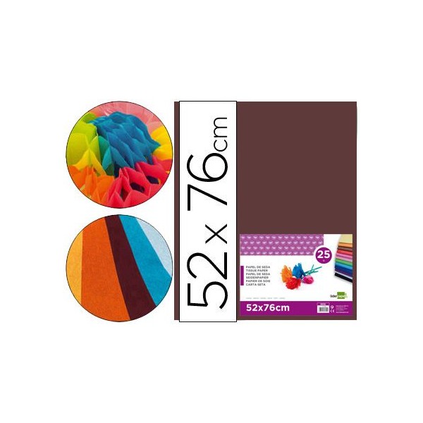 PAPEL SEDA 51x76cm 25 FOLHAS CASTANHO
