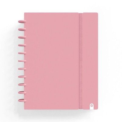 CADERNO INTELIGENTE "CAPA DURA" INGENIOX A4 100gr. 80FLS PAUTADO COR ROSA PASTEL 