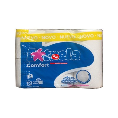 ROLO PAPEL HIGIENICO ESTRELA 13M 12 ROLOS