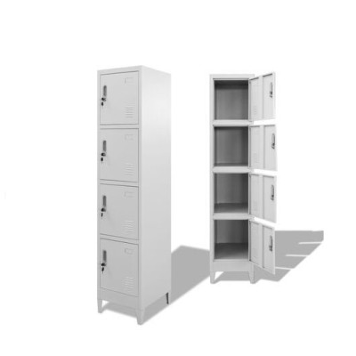 VESTIARIO 4 CACIFOS SOBREPOSTOS 600x500x1900mm CINZA