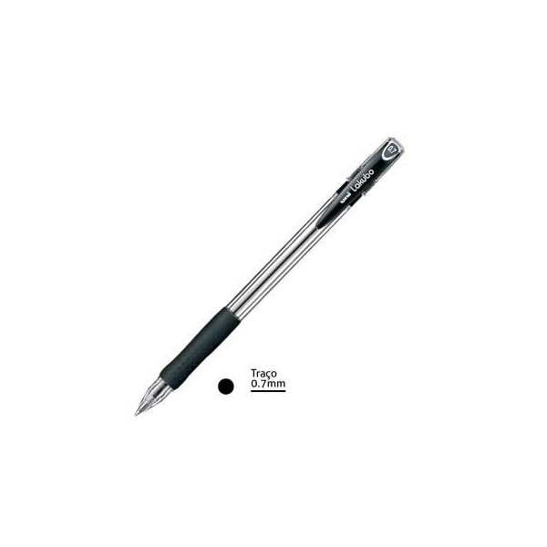 ESFEROGRAFICA UNI LAKUBO SG100 RUBER GRIP 0,7mm PRETO