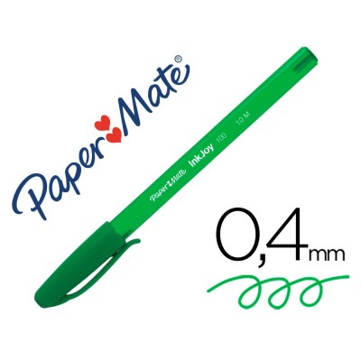 CANETA ESFEROGRAFICA PAPERMATE INKJOY 100 VERDE 1.0MM