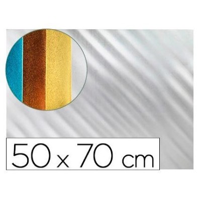 PLACA GOMA EVA 50x70CM PRATA METALIZADA
