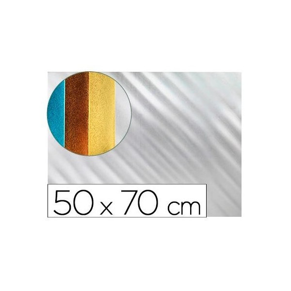 PLACA GOMA EVA 50x70CM PRATA METALIZADA