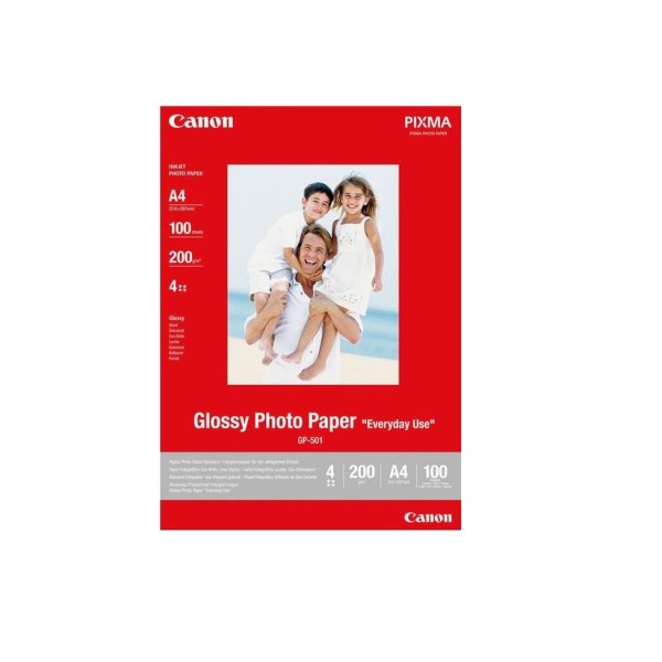 PAPEL FOTOGRAFICO CANON INKJET GLOSSY A4 200gr. 100FLS
