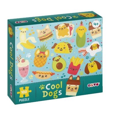 PUZZLE OLIVO 527 100 PEÇAS COOL DOGS