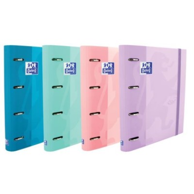 PASTA ARQUIVO OXFORD TOUCH L/E 40MM 4 ARGOLAS C/RECARGA PAPEL - CORES SORTIDAS