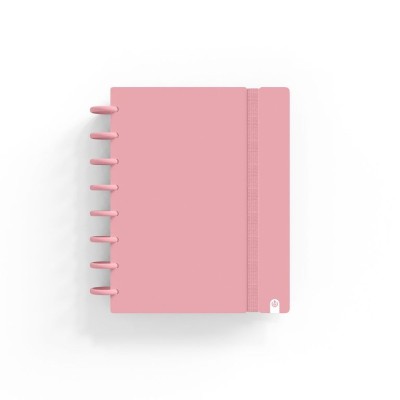 CADERNO INTELIGENTE "CAPA DURA" INGENIOX A5 100gr. 80FLS PAUTADO COR ROSA PASTEL