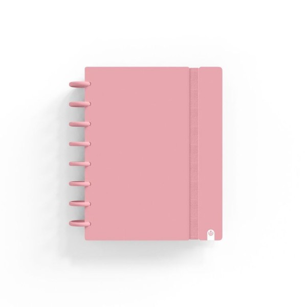 CADERNO INTELIGENTE "CAPA DURA" INGENIOX A5 100gr. 80FLS PAUTADO COR ROSA PASTEL