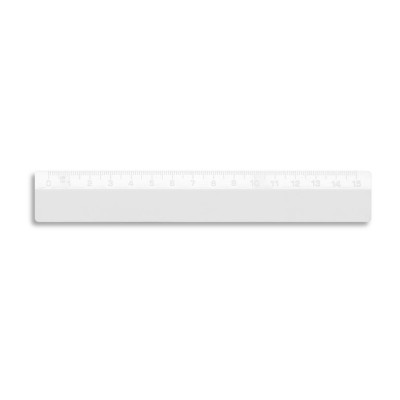 REGUA PLASTICO BRANCO OPACO "WILLIAM" 15CM