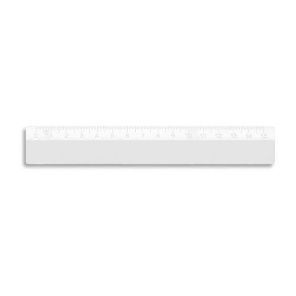 REGUA PLASTICO BRANCO OPACO "WILLIAM" 15CM