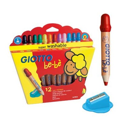 LAPIS DE CORES GIOTTO BEBE (12 CORES) + AFIA LAPIS