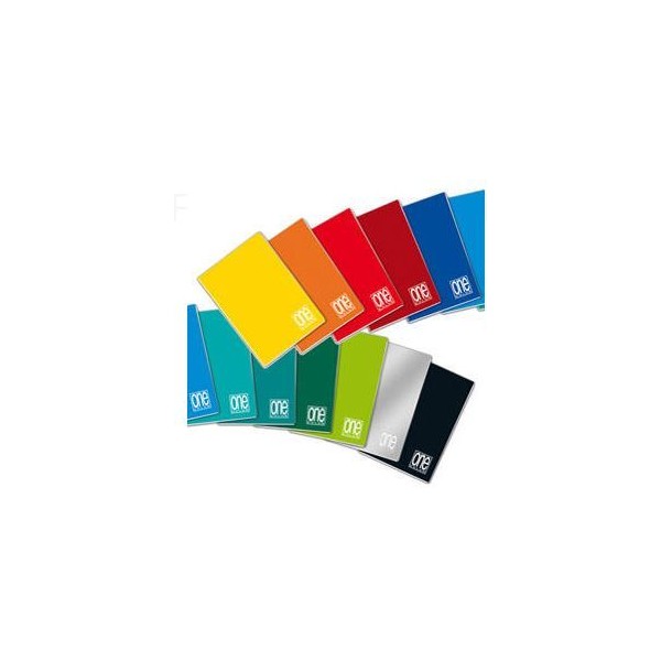 CADERNO AGRAFADO CAPA "CARTOLINA 240gr." ONE BLASETTI A5 40FLS 80gr. PAUTADO CORES SORTIDAS