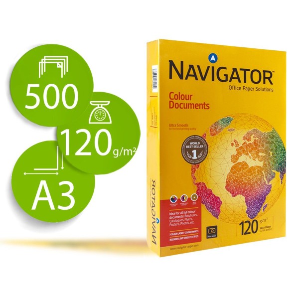 RESMA PAPEL FOTOCOPIA NAVIGATOR A3 120GR