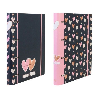 PASTA ARQUIVO ANCOR B´LOG HEARTS L/E 40MM 4 ARGOLAS SORTIDO COM RECARGA PAUTADA + SEPARADORES