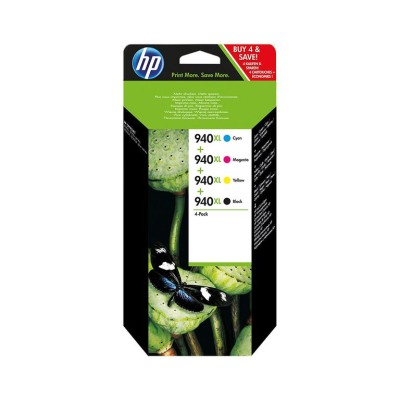 KIT 4 TINTEIROS HP 940XL (BK/C/M/A) ORIGINAL