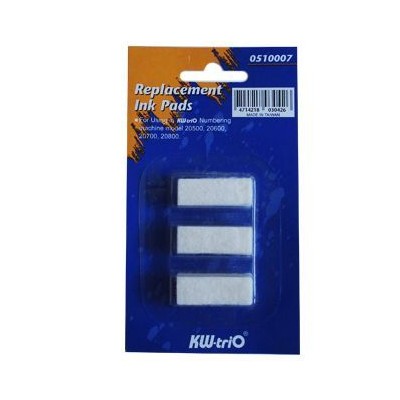 BLISTER C/ 3x ALMOFADAS / ESPONJA P/ NUMERADOR SEQUENCIAL KwTRIO METALICO (PARA 20500/20600/20700/20800)
