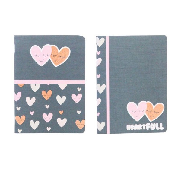 CADERNO AGRAFADO ANCOR B´LOG HEARTS A4 90gr. 48FLS  PAUTADO